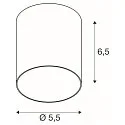 SLV lamp shade PURI 2.0 - TUBE cylindrical, grey