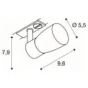 1-Projecteur monophasé PURI 2.0 - DOME semi-circulaire, réglable GU10 IP20, or, noir gradable