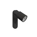 SLV Applique et plafonnier PURI 2.0 - TUBE angulaire, avec interrupteur GU10 IP20, noir gradable