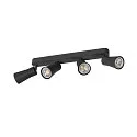 SLV Applique et plafonnier PURI 2.0 - CONE 4 flammes, langue GU10 IP20, noir gradable