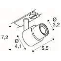 1-Projecteur monophasé PURI 2.0 BASIC pivotant, rotatif GU10 IP20, noir gradable