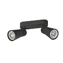 SLV Applique et plafonnier PURI 2.0 - CONE à 2 flammes, langue GU10 IP20, noir gradable