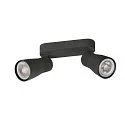 SLV Applique et plafonnier PURI 2.0 - DOME à 2 flammes, langue GU10 IP20, noir gradable