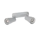 SLV Applique et plafonnier PURI 2.0 - DOME à 2 flammes, langue GU10 IP20, gris gradable
