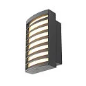 SLV outdoor wall luminaire RASTERLYS WL square, with diffuser, sea-air resistant, arched IP65, anthracite dimmable