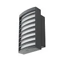 SLV outdoor wall luminaire RASTERLYS WL square, with diffuser, sea-air resistant, arched IP65, anthracite dimmable