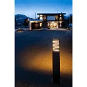 SLV Lampadaire d’extérieur RASTERLYS POLE 70 angulaire, avec diffuseur, résistant à l'air marin, arqué IP65