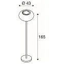 Lampadaire solaire ADEGAN IP65, noir gradable
