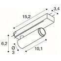 1-Projecteur monophasé GRIP! S PHASE pivotant, pour VDU IP20, bronze gradable