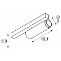 SLV Projecteur sur rail GRIP! S 48V DALI pivotant, pour VDU, contrôlable par DALI IP20, noir gradable