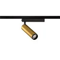 SLV 1-phase spot GRIP! M PHASE swivelling, for VDU workstation IP20, gold dimmable