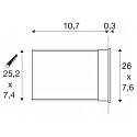 SLV Eclairage d'extérieur encastré BRICK MESH rigide, commutable, câblé en continu IP65