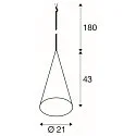 SLV Luminaire à suspension MAGICO 20 E27 IP20, blanc mat gradable