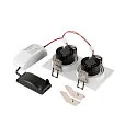SLV Plafonnier encastré NEW TRIA® 155 PHASE à 2 flammes, rigide, carré IP20, blanche gradable