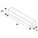 SLV Support HIGHBAY C (U-SHAPE) plat, rigide, argent