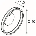 SLV wall and ceiling luminaire ONE PHASE Ø 40CM up / down, CCT Switch, ring shape IP20, black matt dimmable