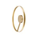 SLV wall and ceiling luminaire ONE PHASE Ø60CM up / down, CCT Switch, ring shape IP20, satined brass dimmable