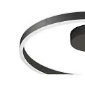 SLV wall and ceiling luminaire ONE DALI Ø60CM up / down, DALI controllable, CCT Switch, ring shape IP20, black dimmable
