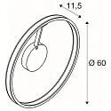 SLV wall and ceiling luminaire ONE DALI Ø60CM up / down, DALI controllable, CCT Switch, ring shape IP20, black dimmable