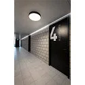 SLV wall and ceiling luminaire DECONA PHASE round, CCT Switch IP44, gold, black dimmable