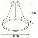 SLV pendant luminaire MEDO® RING 90 DALI for VDU workstation, DALI controllable, CCT Switch IP20, black dimmable