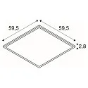 SLV Luminaire de plafond PANEL C 600 DALI contrôlable par DALI, CCT Switch, UGR < 19 IP54 / IP20, gradable
