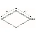 SLV ceiling luminaire PANEL C 625 DALI DALI controllable, CCT Switch, UGR < 19 IP54 / IP20, dimmable