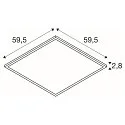 Luminaire de plafond PANEL C 600 DALI contrôlable par DALI, CCT Switch, UGR < 19 IP54 / IP20, gradable