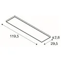 ceiling luminaire PANEL C 1200/300 ON-OFF CCT Switch, UGR < 19, switchable IP54 / IP20, white, lacquered 