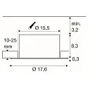 Downlight DOWNLIGHT C 150 ON-OFF rigide, commutable, multipower, câblé en continu IP54