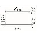 Downlight DOWNLIGHT C 200 ON-OFF rigide, commutable, multipower, câblé en continu IP54