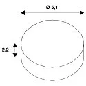SLV Driver de LED 350MA rond, courant constant, réglable
