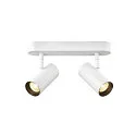 SLV wall and ceiling luminaire NOBLO® DOUBLE PHASE DTW 2 flames, round, Dim-To-Warm IP20, white dimmable