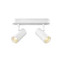 SLV wall and ceiling luminaire NOBLO® DOUBLE PHASE DTW 2 flames, round, Dim-To-Warm IP20, white dimmable