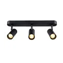SLV Applique et plafonnier NOBLO® TRIPLE PHASE DTW 3 flammes, rond, Dim-To-Warm IP20, noir gradable
