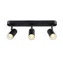 SLV Applique et plafonnier NOBLO® TRIPLE PHASE DTW 3 flammes, rond, Dim-To-Warm IP20, noir gradable