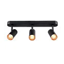 SLV Applique et plafonnier NOBLO® TRIPLE PHASE DTW 3 flammes, rond, Dim-To-Warm IP20, noir gradable