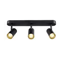 SLV Applique et plafonnier NOBLO® TRIPLE PHASE DTW 3 flammes, rond, Dim-To-Warm IP20, noir gradable
