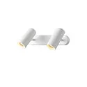 SLV Applique et plafonnier NOBLO® DOUBLE PHASE à 2 flammes, rond IP20, blanche gradable