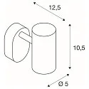 SLV Applique et plafonnier NOBLO® SINGLE PHASE à 1 flamme, rond IP20, noir gradable