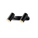 SLV Applique et plafonnier NOBLO® DOUBLE PHASE à 2 flammes, rond IP20, noir gradable