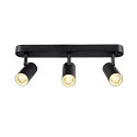 Applique et plafonnier NOBLO® TRIPLE PHASE 3 flammes, cylindrique, pivotant à la cardan IP20, noir gradable