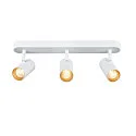 SLV Applique et plafonnier NOBLO® TRIPLE PHASE 3 flammes, cylindrique, pivotant à la cardan IP20, blanche gradable