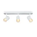 SLV Applique et plafonnier NOBLO® TRIPLE PHASE 3 flammes, cylindrique, pivotant à la cardan IP20, blanche gradable