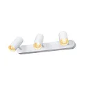 SLV Applique et plafonnier NOBLO® TRIPLE PHASE 3 flammes, cylindrique, pivotant à la cardan IP20, blanche gradable