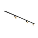 SLV 1-Projecteur monophasé PURI 2.0 lot de 3 GU10 IP20, or, noir, laqué gradable