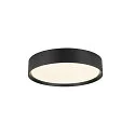 SLV Luminaire de plafond DECONA 30 CL rond, adapté aux postes de travail avec écran IP44, noir, laqué gradable