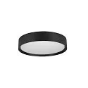 SLV Luminaire de plafond DECONA 30 CL rond, adapté aux postes de travail avec écran IP44, noir, laqué gradable