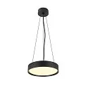 SLV Luminaire de plafond DECONA 30 CL rond, adapté aux postes de travail avec écran IP44, noir, laqué gradable