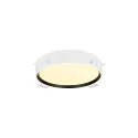 SLV Luminaire de plafond DECONA 30 CL rond, adapté aux postes de travail avec écran IP44, noir, laqué gradable